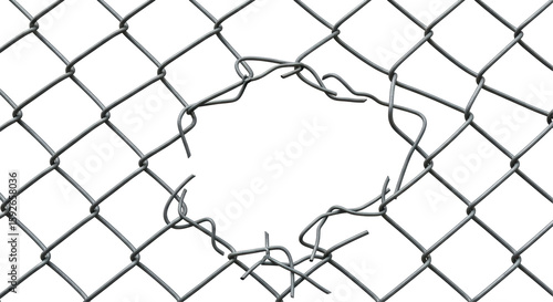 Εκτύπωση καμβά Isolated Broken Fence