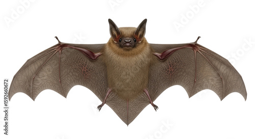 Obraz na płótnie Isolated bat with spread wings