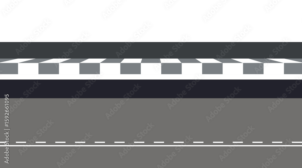 Winding road isolated on white background. Disappearing into the distance. The two-lane road with lane markings. Conceptual image. 3d rendering Winding road isolated on white background. Disappearing into the distance. The two-lane road with lane markings. Conceptual image. 3d rendering