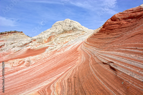 Colorful Sandstone Swirls at White Pocket, Arizona Desert USA
