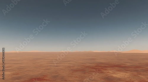 Vast Martian Desert Landscape, Red Planet Surface, Alien World Exploration