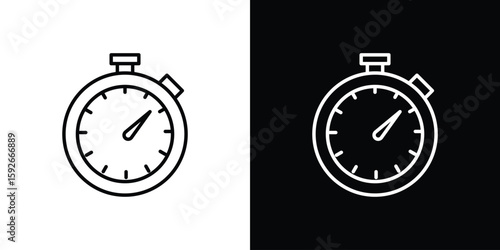 Foto Stopwatch icons. Minimal vector icons pack for web