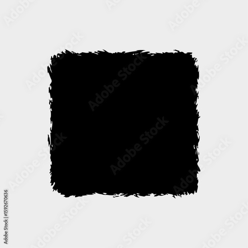 Abstract Grunge Square: A stark, minimalistic visual features a rough, grunge-textured square, embodying a sense of rawness and unconventional artistry.