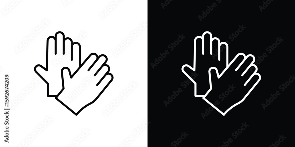 Fototapeta premium Gloves icons. Minimal vector icons pack for web