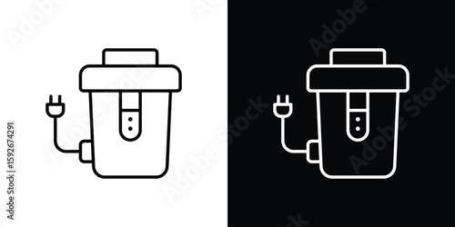 Fotografía Garbage disposal icons. Minimal vector icons pack for web