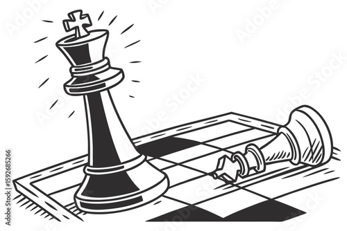 coloring page line art the rook black vector