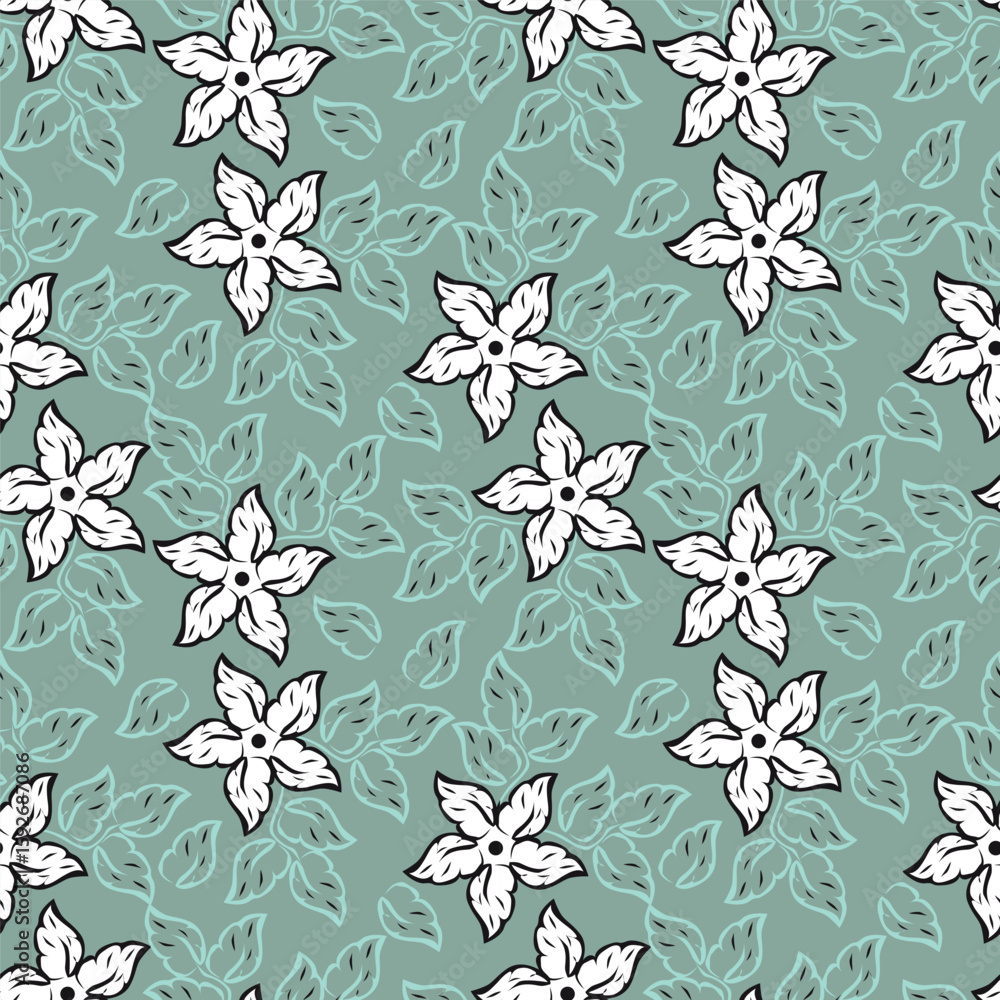Fototapeta premium Allover Designs Floral and Geometrical Patterns Textures, Illustrations Motifs and Abstract Allover Designs Seamless Allover Digital Textiles Designs 