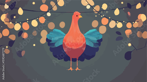 Thanksgiving Celebration Card with Turkey
