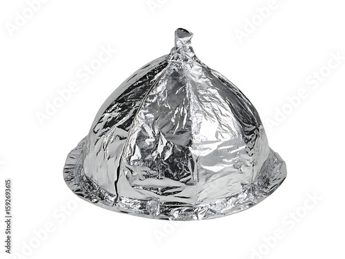 Wallpaper Mural  tin foil hat isolated on white background PNG,AI GENERATED Torontodigital.ca