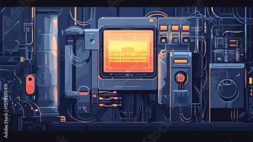 Advanced Battery Technology Flat Vector Illustration