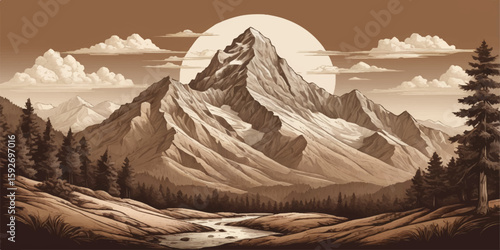 Snowy mountain peaks touch the morning sky, showcasing a breathtaking winter alpine landscape