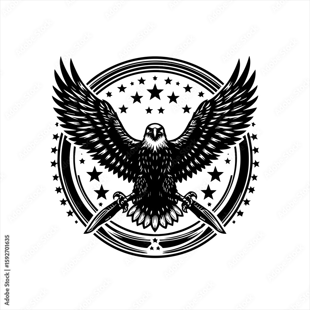 Obraz premium Eagle with spread wings