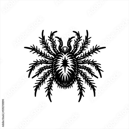 Spider isolated on white background