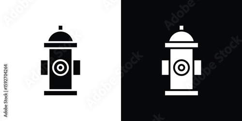 Schilderij op canvas Fire hydrant icons