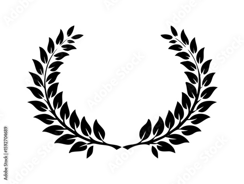 laurel wreath vector illustration, Laurel leaves icon 