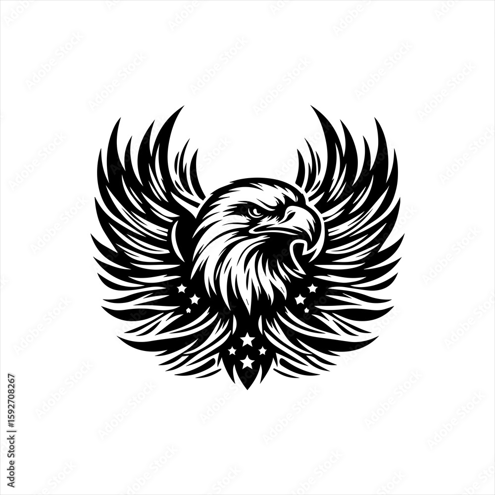 Obraz premium Eagle emblem isolated on white background
