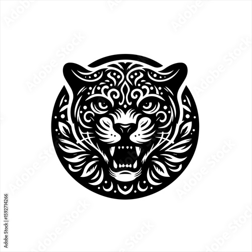 A jaguar isolated on white background