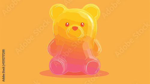 Colorful Gum Candy Bear Vector Illustration