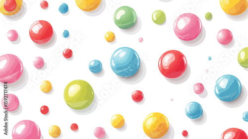 Colorful Gum Filled Candy Vector Illustration