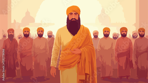 Guru Tegh Bahadur Martyrdom Day Vector