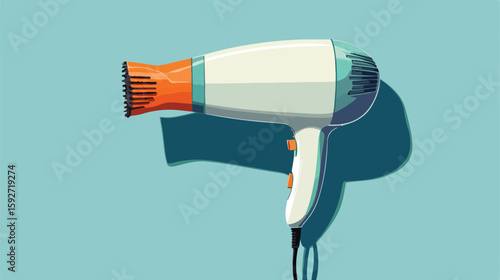 Barbershop Hair Dryer Vector Illustration