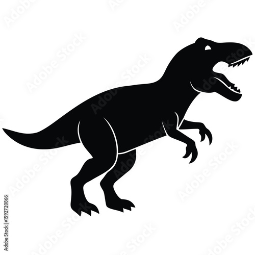 Black Tyrannosaurus Dinosaur Silhouette prehistoric