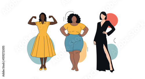 Diverse women showcasing personal strength and style embracing inclusivity and empowerment through fashion