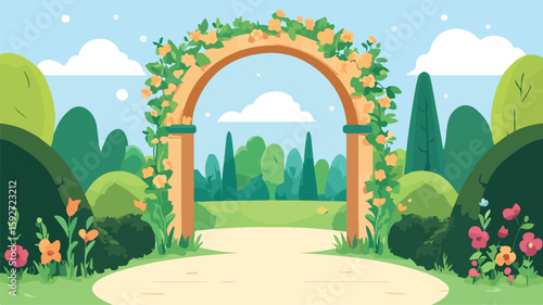 Elegant Floral Gateway Garden Archway for Enchanting Entrance Design