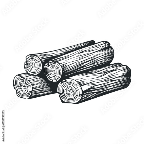 Stacked firewood for cozy outdoor gatherings and campfires