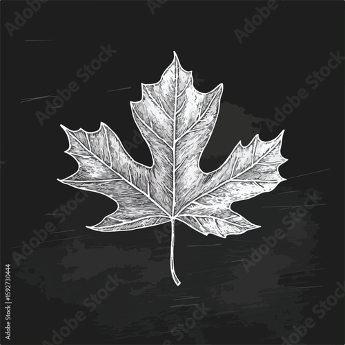 Hand Drawn Maple Leaf Sketch Symbol