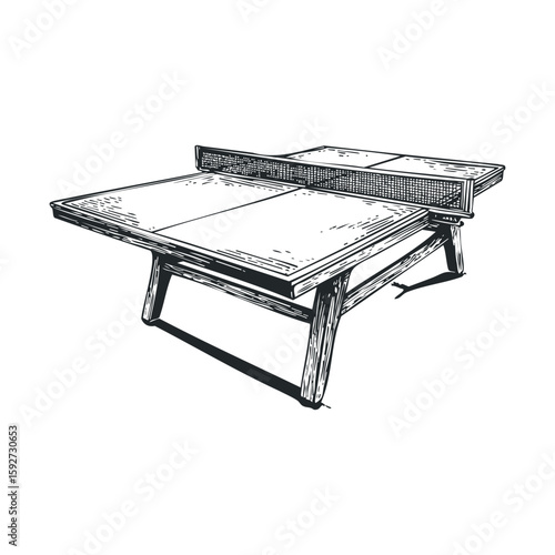 Classic wooden ping pong table design for sports enthusiasts