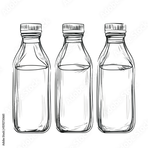 Hand Drawn Juice Milk Packaging Sketch