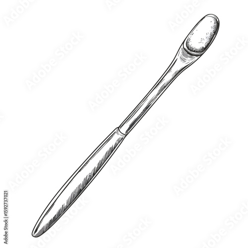 Hand Drawn Cuticle Pusher Sketch