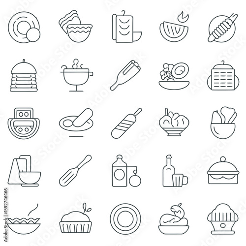 Food and drink icons collection