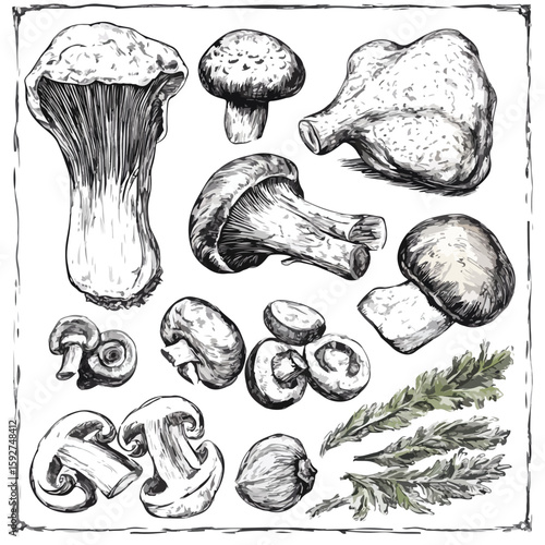 French Cuisine Sketch Set
