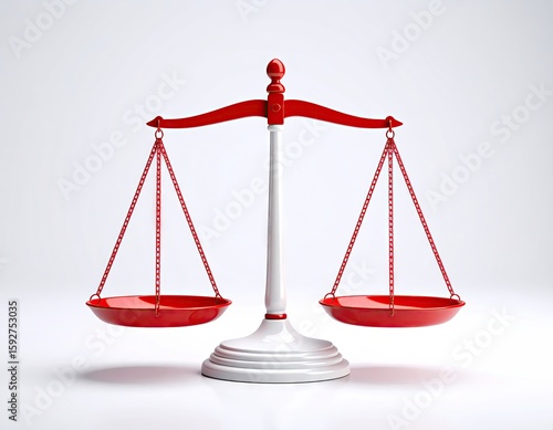 Red and white balance scale