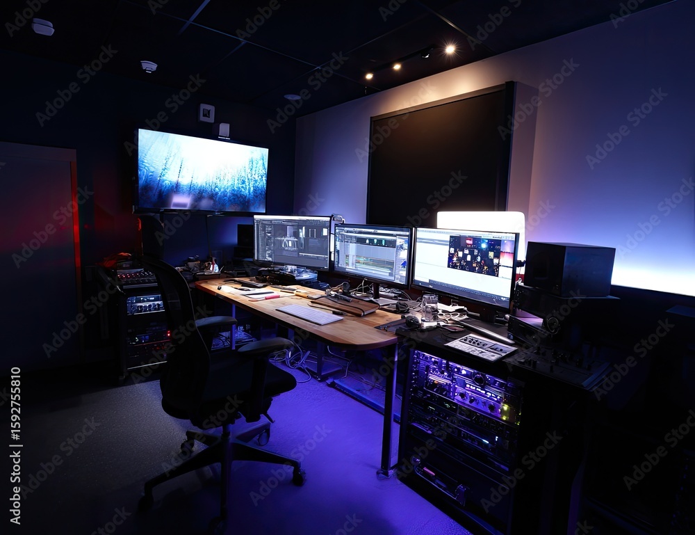 Naklejka premium Modern Editing Suite