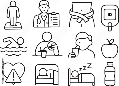 Health and Wellness Icons medical doctor