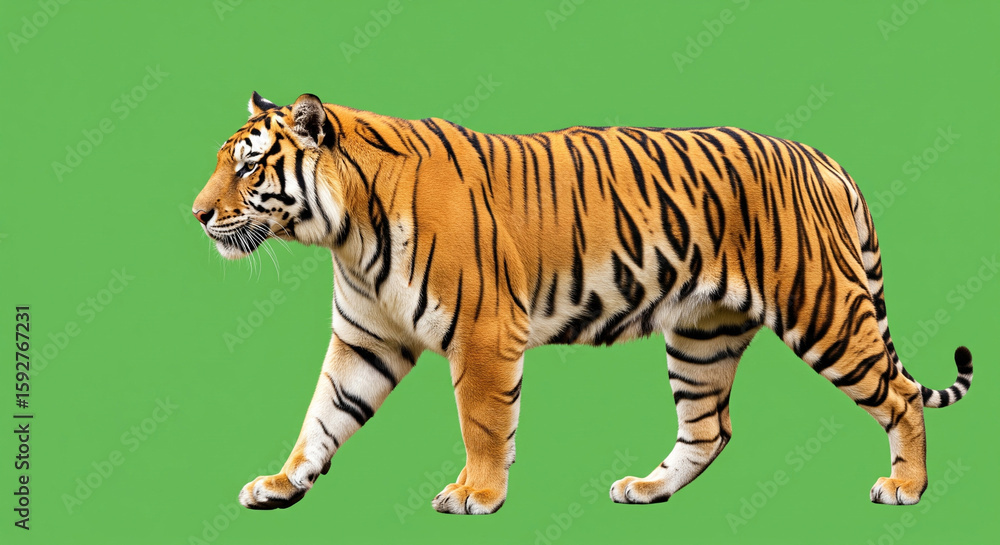 Obraz premium Majestic Tiger Strolling in Nature A Captivating Wildlife Encounter