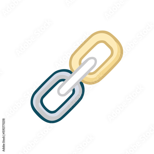 Interconnected Chain Links Representing Connectivity and Integration