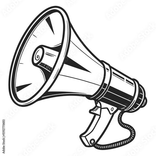 megaphone on white background