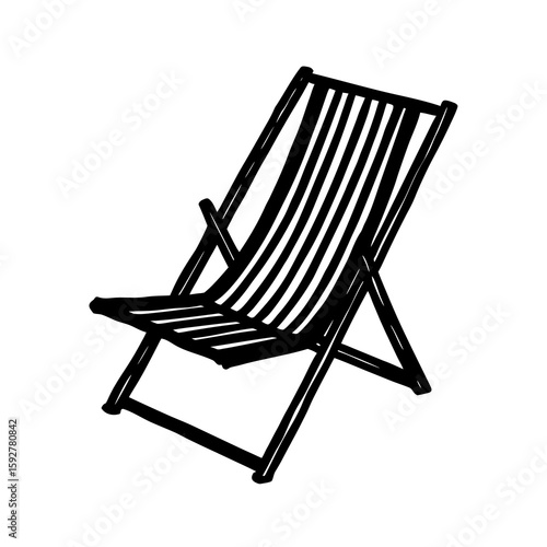 beach chair on white background