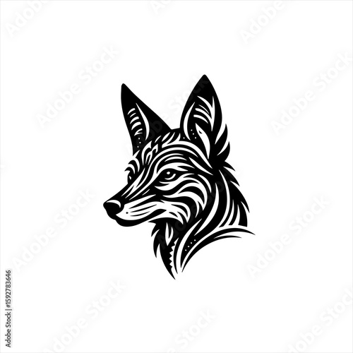 Stylized fox head illustration
