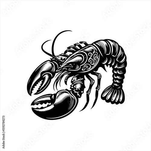 Ornate lobster illustration