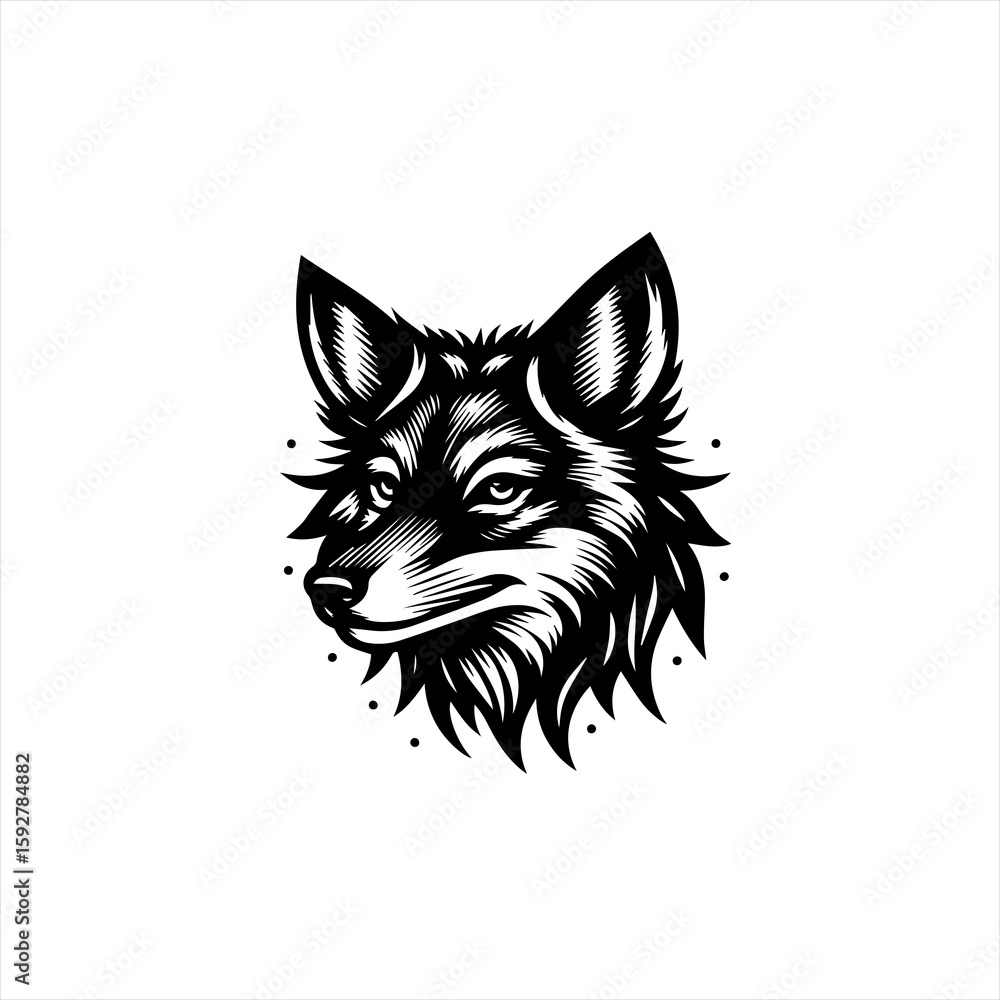 Fototapeta premium Wolf head illustration