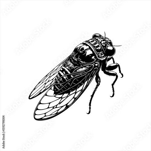 Cicada insect illustration