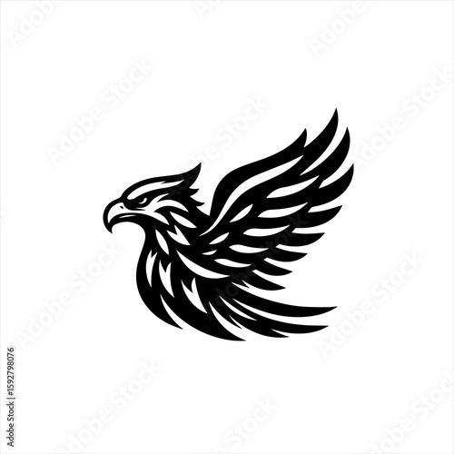Eagle with spread wings