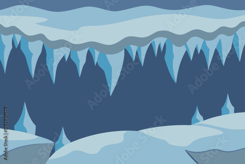 Vector Tundra Ridge With Dry Frost Textures And Soft Light