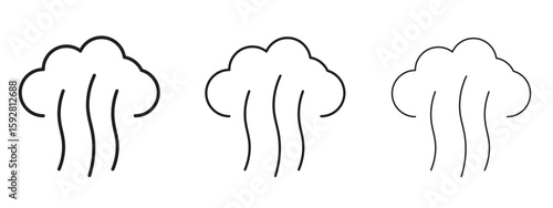Obraz na plátně Steam icon. black strokes lines vector pack for graphic work