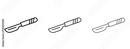 Schilderij op canvas Scalpel icon. black strokes lines vector pack for graphic work